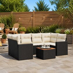 Comfort Meets Value in a 7 Piece Garden Sofa Set