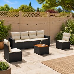 Practical and Comfortable 7 Piece Garden Sofa Set