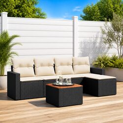 Warm and Versatile 6 Piece Garden Sofa Set