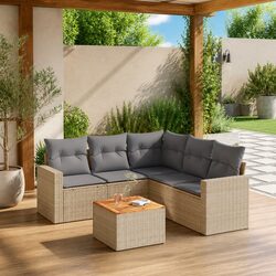 Comfortable 6-Piece Garden Sofa Set with Practical Features
