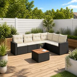 Affordable 7 Piece Garden Sofa Set with Practical Features