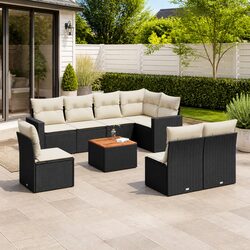 Reliable and Comfortable 9 Piece Garden Sofa Set