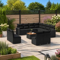 Reliable 12-Piece Garden Sofa Set for Outdoor Comfort