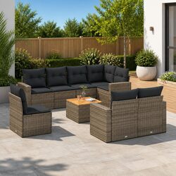 Comfort Meets Quality in Our 9 Piece Garden Sofa Set