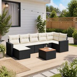 Reliable 8-Piece Garden Sofa Set with Comfort and Quality