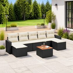 Comfortable 8-Piece Outdoor Sofa Set with Cushions
