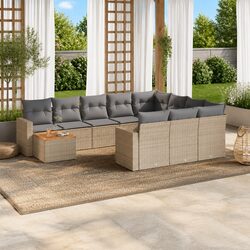 Comfort and Quality: 11 Piece Beige Outdoor Sectional Sofa Set