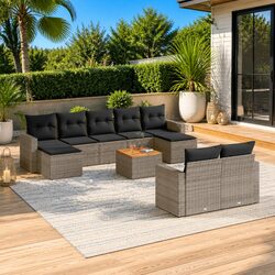 Comfortable and Affordable 10-Piece Outdoor Sofa Set