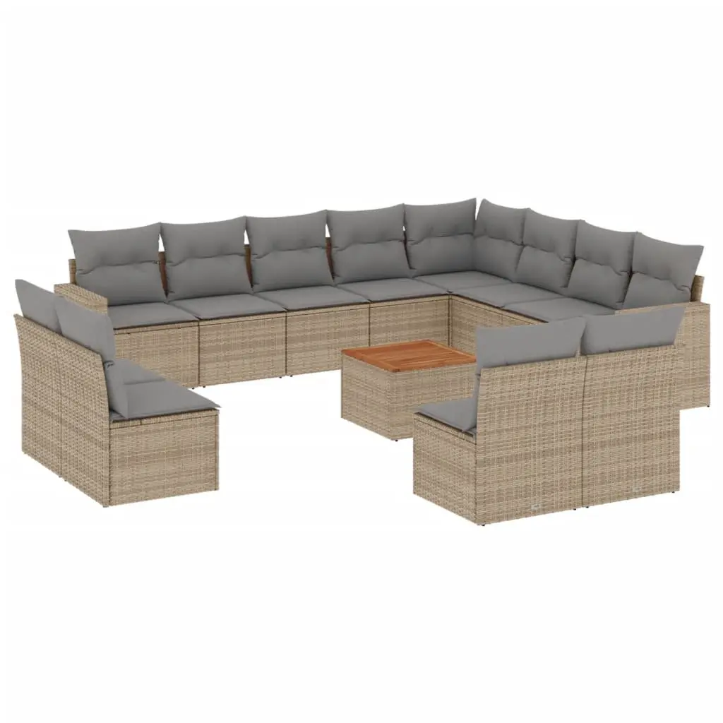 Outdoor Sectional Sofa Set 13 Piece Patio Garden Furniture Beige