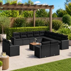 Reliable 14-Piece Outdoor Sofa Set with Cushions