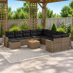 Comfortable 12 Piece Garden Sofa Set - Grey Rattan