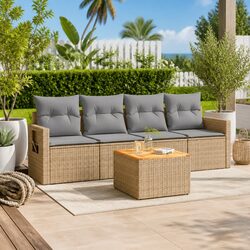 Value-Oriented 5-Piece Garden Sofa Set with Cushions