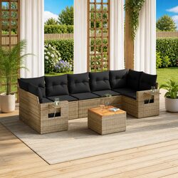 Value-Focused 8-Piece Outdoor Sofa Set with Cushions