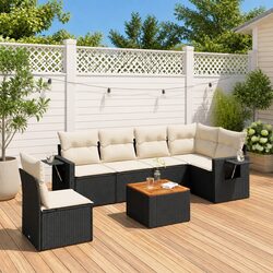 Comfortable 7-Piece Outdoor Sofa Set with Stylish Cushions