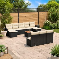 Comfortable 11-Piece Outdoor Sectional Sofa Set