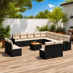 Comfortable 14 Piece Outdoor Sectional Sofa Set
