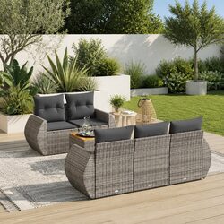 Quality 6 Piece Outdoor Sofa Set with Cushions