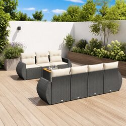 Comfortable 8-Piece Outdoor Sofa Set with Cushions