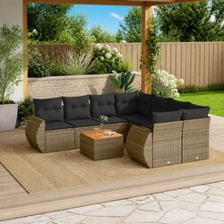 Versatile 9 Piece Garden Sofa Set at Great Value