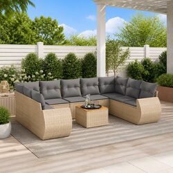 Comfortable and Reliable 10-Piece Garden Sofa Set