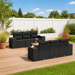 A Warm 7 Piece Garden Sofa Set for Your Outdoor Area