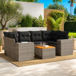 Comfortable 7 Piece Garden Sofa Set: Practical and Stylish
