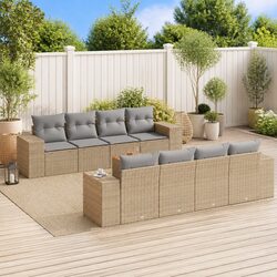 Beige 9 Piece Garden Sofa Set Offering Comfort and Durability