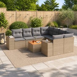 Comfort and Value in a 9-Piece Garden Sofa Set with Cushions