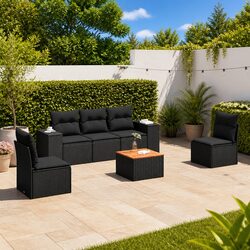 Value-Driven 6 Piece Garden Sofa Set with Removable Covers