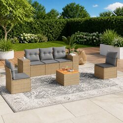 Comfortable and Stylish 6 Piece Garden Sofa Set