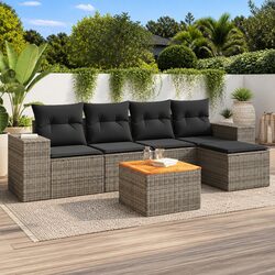 Comfortable 6 Piece Garden Sofa Set with Easy Care