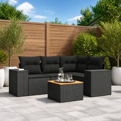 Comfortable and Stylish 5 Piece Black Sofa Set