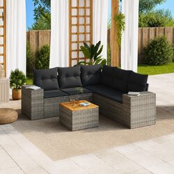 Comfortable and Practical 6-Piece Garden Sofa Set