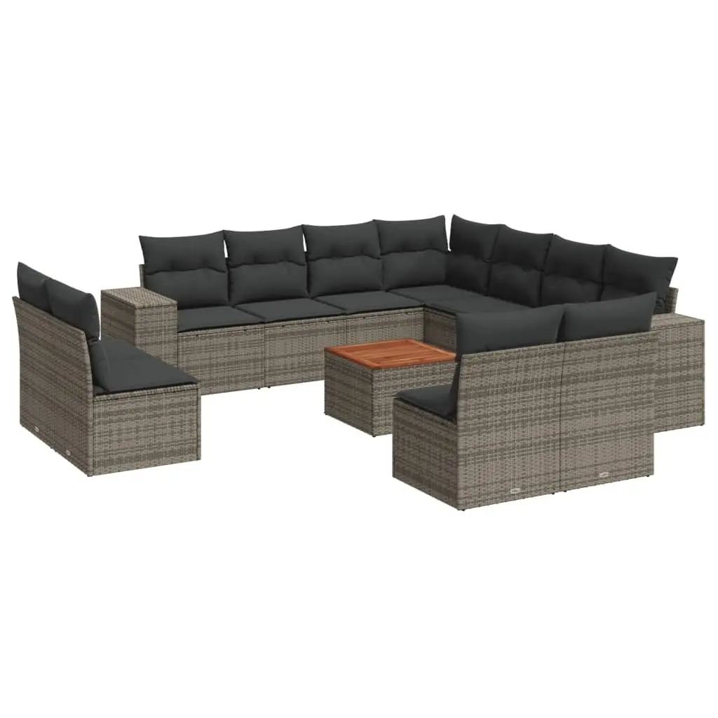 Garden Sofa Set 12 Piece Outdoor Furniture Patio Lounge Grey Rattan