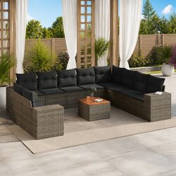 Comfortable 11 Piece Grey Garden Sofa Set for Your Home
