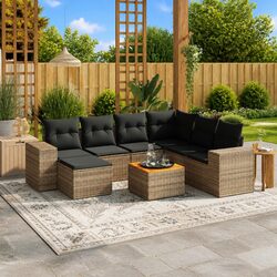 Quality 8-Piece Garden Sofa Set with Cushions