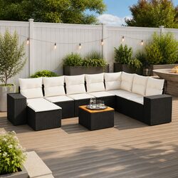 Comfortable and Reliable 9 Piece Garden Sofa Set