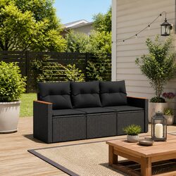Reliable 3-Piece Outdoor Sofa Set with Cushions
