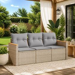 3-Piece Outdoor Sofa Set: Comfortable and Easy to Maintain