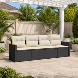 Warm and Reliable 4 Piece Garden Sofa Set for Relaxation