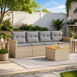Comfortable 5-Piece Garden Sofa Set - Practical and Stylish