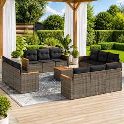 Welcoming 13-Piece Sofa Set for Your Outdoor Enjoyment