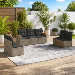 Comfortable 7-Piece Garden Sofa Set with Washable Cushions