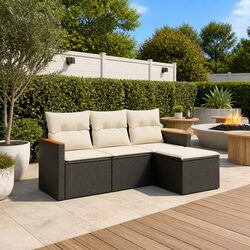 Affordable and Durable 4-Piece Garden Sofa Set