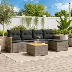 Comfortable and Practical 6 Piece Garden Sofa Set
