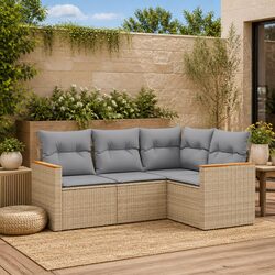 Comfort Meets Value in This 4-Piece Garden Sofa Set