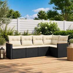 Comfortable 5 Piece Outdoor Sofa Set with Cushions