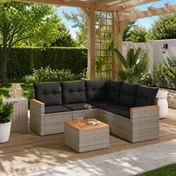 Comfortable 6 Piece Garden Sofa Set with Value