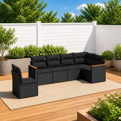Comfortable 6 Piece Patio Sofa Set with Removable Cushions