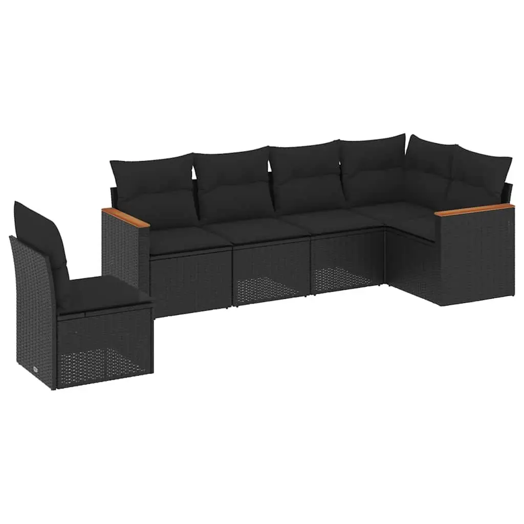 6 Piece Patio Sofa Set with Removable Cushions